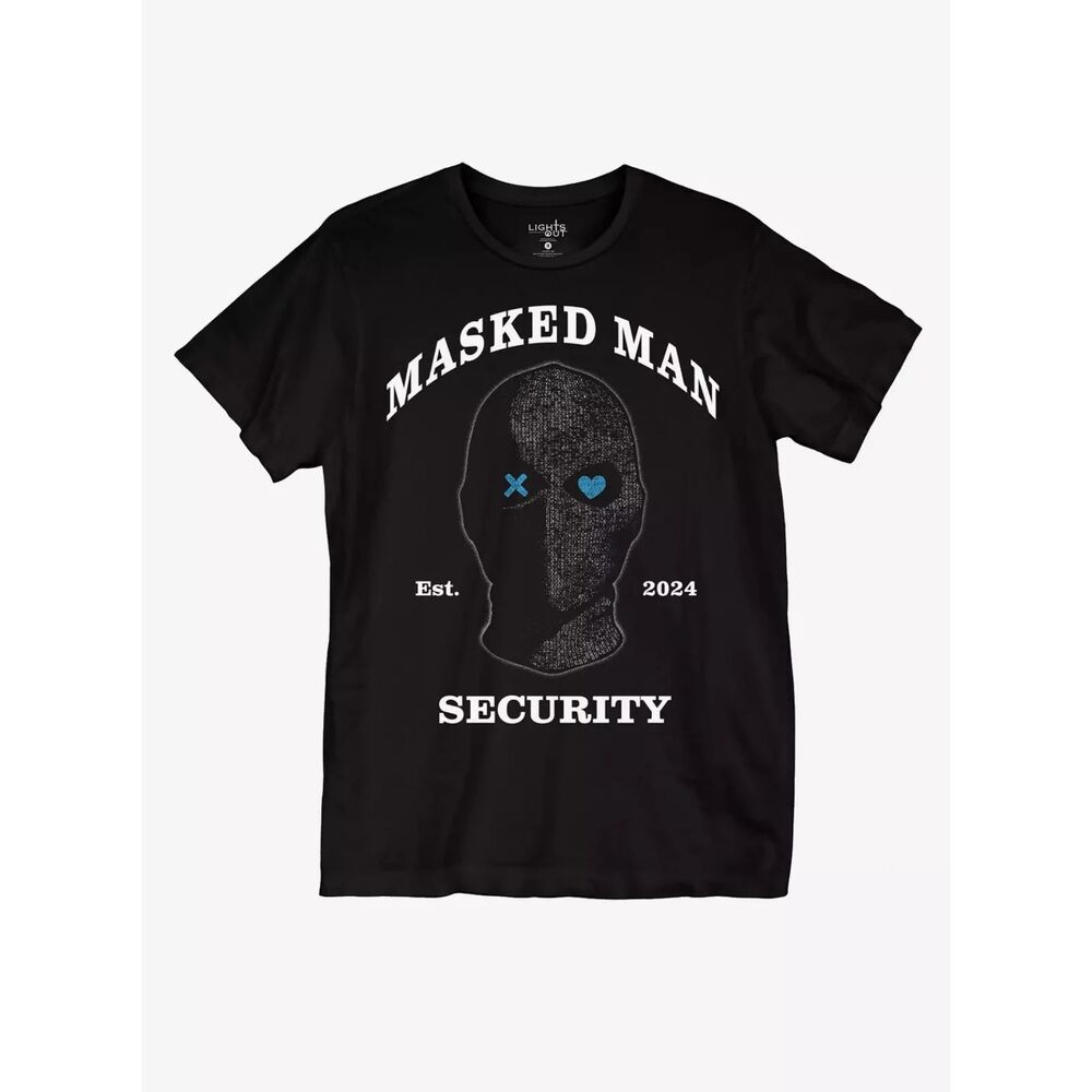 Lights Out Masked Man Security T-Shirt XL